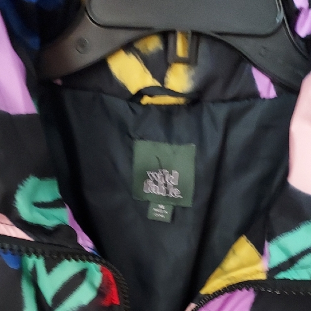 Wild Fable Colorful Heart Print Kids Puffer Jacket - Picture 2 of 6